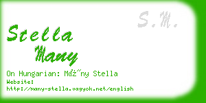 stella many business card